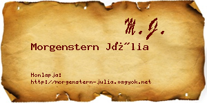 Morgenstern Júlia névjegykártya